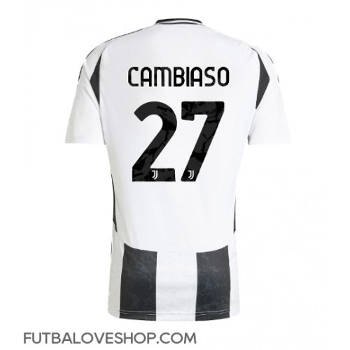 Dres Juventus Andrea Cambiaso #27 Domáci 2024-25 Krátky Rukáv